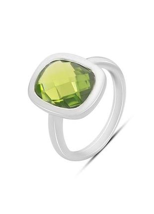 Серебряное кольцо с хризолітом 6.933ct (17.5см размер) 671507014