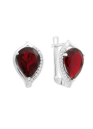 Серебряные серьги с гранатом 6.54ct (2152057)