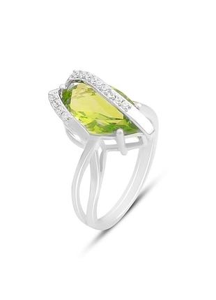 Серебряное кольцо с хризолітом 4.933ct (17см размер) 2157366