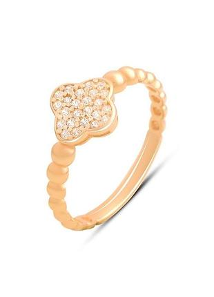 Золоте кільце з фіанітами 0.25ct (16.5/17 см розміри) 675982395