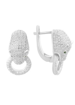 Серебряные серьги с фианитами (2175759)