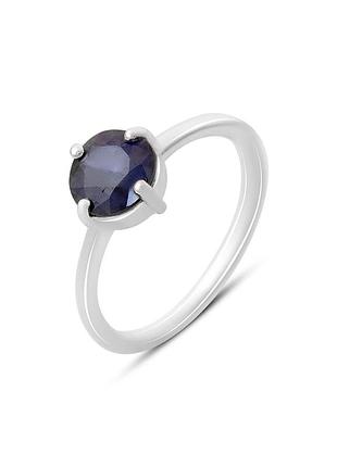Серебряное кольцо с натуральным сапфиром 1.6ct (18см размер) 2168799
