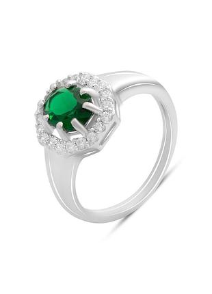 Серебряное кольцо с изумрудом nano 1.397ct (17.5см размер) 2192176