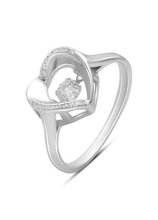 Серебряное кольцо с фианитами (16.5/17.5/18 см размеры) 2187394