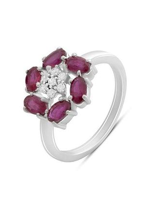 Серебряное кольцо с рубином 2.043ct (17см размер) 2187882