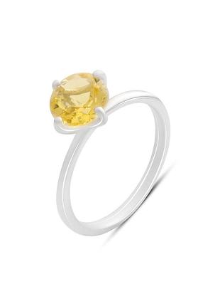 Серебряное кольцо с цитрином nano 1.498ct (17/17.5/18.5 см размеры) 2190158