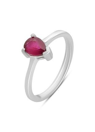 Серебряное кольцо с натуральным рубином 0.975ct (18см размер) 2194866