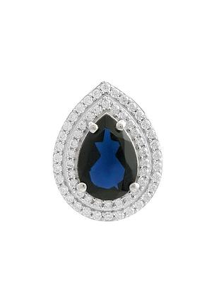 Серебряная подвеска с сапфиром nano 2.221ct, фианитами (2194965)