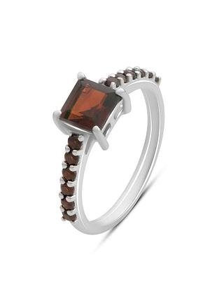 Серебряное кольцо с натуральным гранатом 2.058ct (17см размер) 2195481
