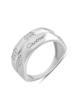 Срібне кільце з фіанітами 0.36ct (18 см розмір) 2197799