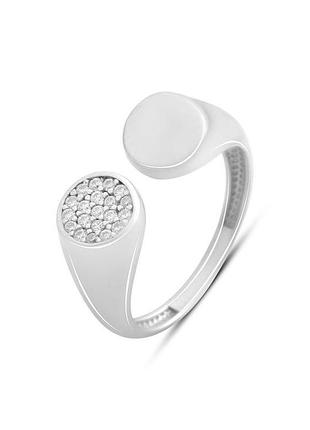 Серебряное кольцо с фианитами 0.21ct (18см размер) 2197683