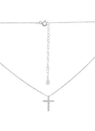Серебряное колье с фианитами (40-45см размер) 2198567