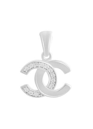 Серебряная подвеска с фианитами 0.12ct (2197829)