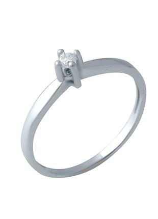 Золоте кільце з натуральним діамантом 0.08ct (18 см розмір) 660001277
