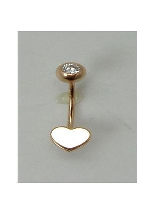 Срібний пірсинг із фіанітами 0.04ct (214548601)