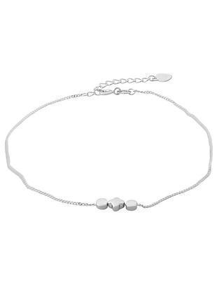 Серебряный браслет на ногу без камней (23-26см размер) 2169482