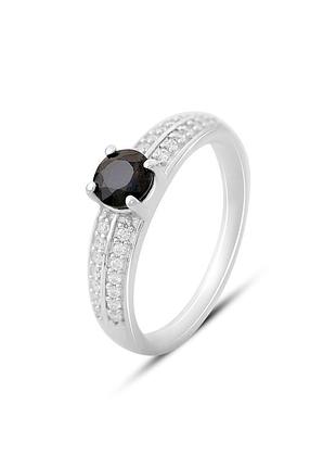 Серебряные серьги с натуральным сапфиром 1.867ct, фианитами (2165026)