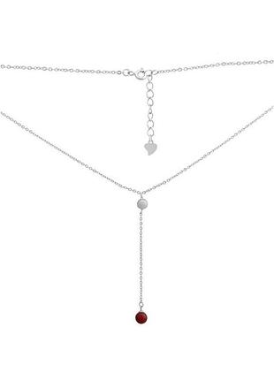 Серебряное колье с кораллом (40-45см размер) 2145653