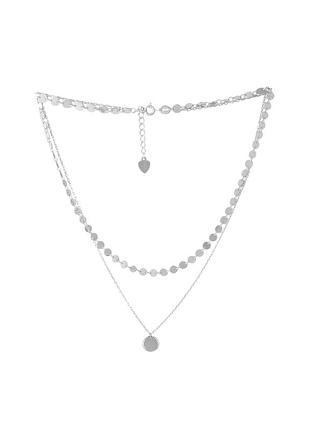 Серебряное колье без камней (400-430/450-500 мм размеры) 2052975