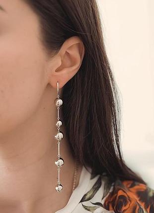 Срібні сережки без каменів (2051138) 5