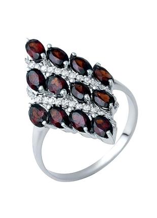 Срібне кільце з натуральним гранатом 4.217ct (17.5 см розмір) 1937990