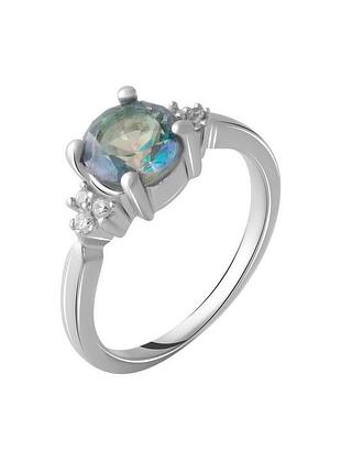Серебряное кольцо с мистик топазом 1.257ct (18см размер) 1247280