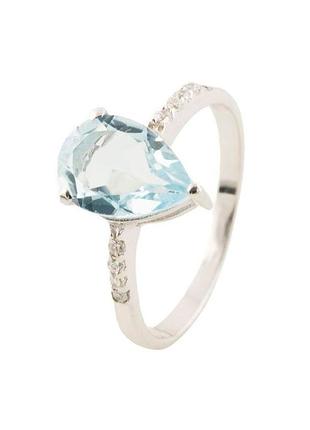 Серебряное кольцо с натуральным топазом 2.162ct (17см размер) 0513607