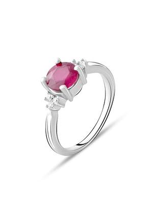 Серебряное кольцо с натуральным рубином 2.207ct (17см размер) 1634517