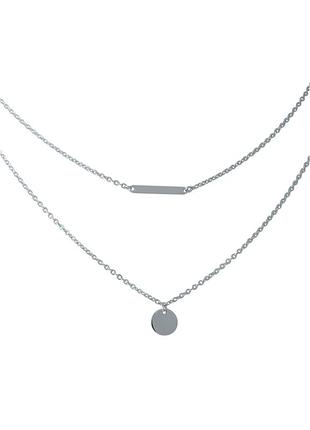 Серебряное колье без камней (400-450мм размер) 1965160