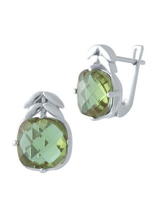 Серебряные серьги с султанит султанитом 7.337ct (2007500) 2