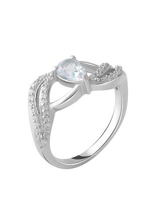 Серебряное кольцо с натуральным топазом 0.8ct (18см размер) 2049203