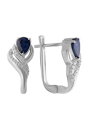 Серебряное кольцо с натуральным сапфиром 0.74ct (16.5см размер) 2051824