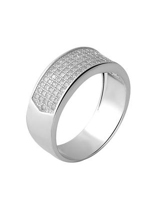 Серебряное кольцо с фианитами (18см размер) 2049562