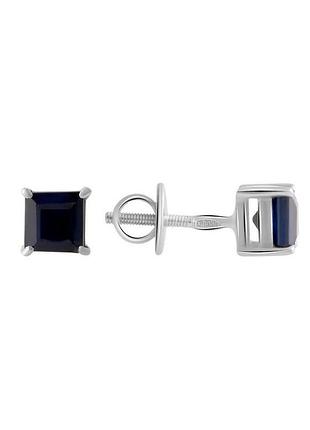 Срібні сережки із сапфіром 1.51ct (2058816)