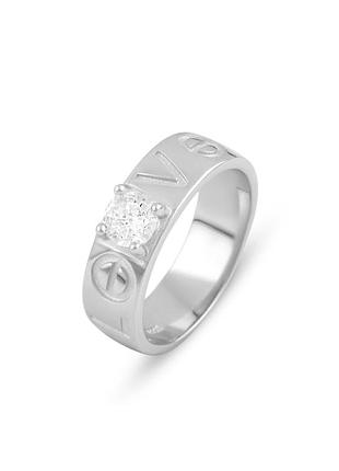 Срібне кільце з фіанітами (17.5/18 см розміри) 2079033