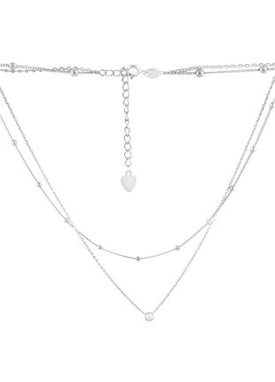 Серебряное колье с фианитами (400-450мм размер) 2102625