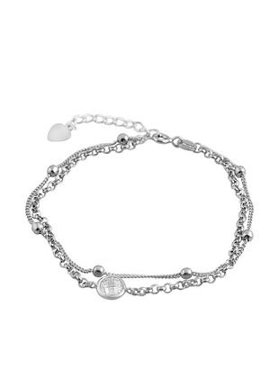 Серебряный браслет с фианитами (17-20см размер) 2107774