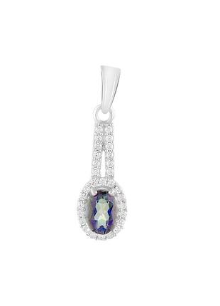 Серебряная подвеска с мистик топазом 1.33ct (2118787)