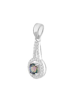 Серебряная подвеска с мистик топазом 1.26ct (2118763)