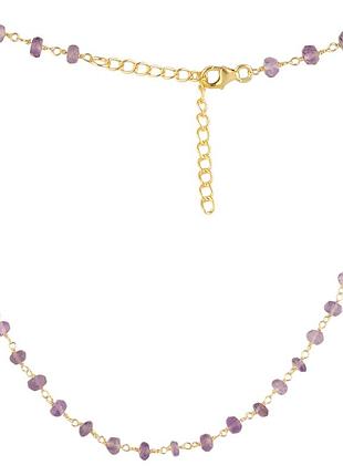 Серебряное колье с натуральным аметистом 10.05ct (450-500мм размер) 2126249