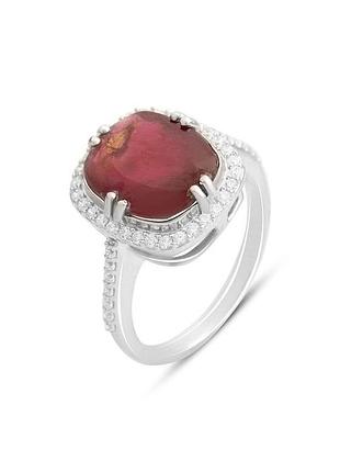 Серебряное кольцо с рубином 8.057ct (17.5см размер) 2153092