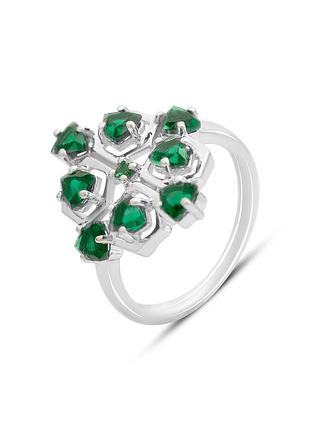 Срібне кільце зі смарагдом nano 1.725ct (17.5/18 см розміри) 2159643