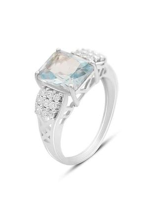 Срібне кільце з топазом 4.463ct (17.5 см розмір) 2167860