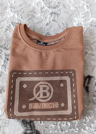 Свитшот с камушками, кофта bavinchi