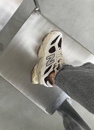 New balance 9060 beige black brown