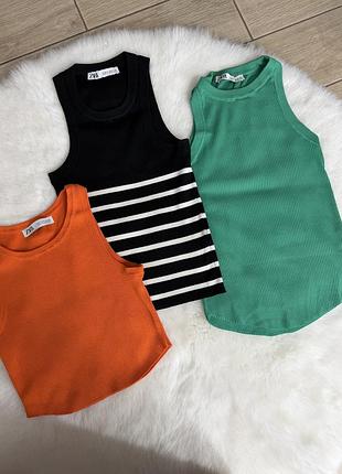 Топ zara  в рубчик