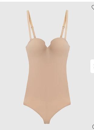 Боді wolford розмір s чашка b, c, d тілесне беж кремове білизна втягуюча
