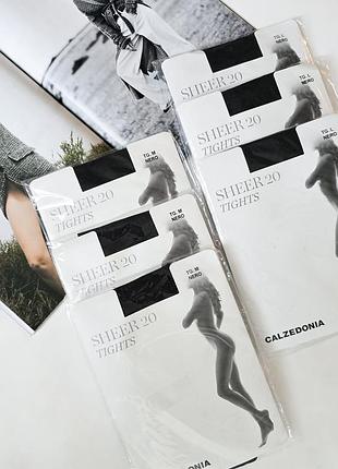 Черные колготки 20ден calzedonia