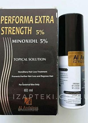 Сироватка від випадіння волосся міноксидил 5%,performa extra strength 5% 60мл,єгипет.