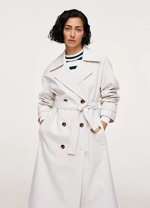 Тренч  mango з ефектом шкіри